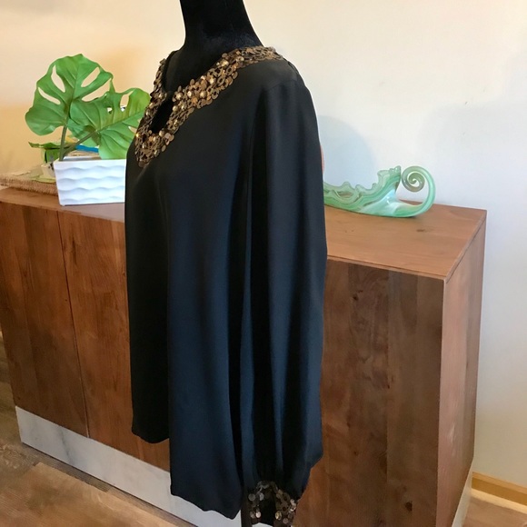 Dana Buchman Copper Jeweled Blouse - Picture 4 of 11